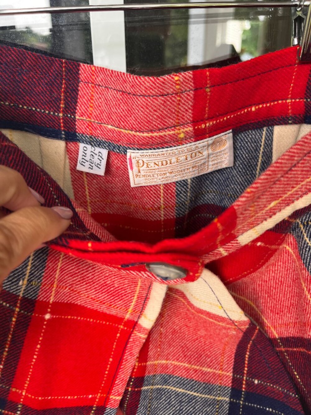 Vintage Pendleton Wool Plaid Maxi Wrap Front Skirt - Size 10 - Picture 6 of 9